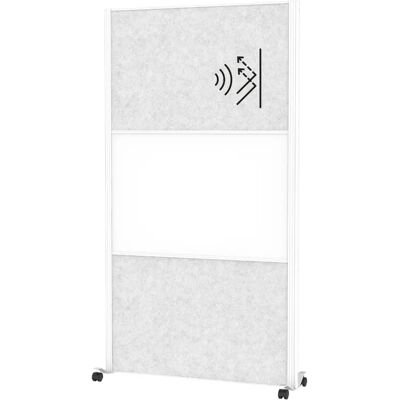 Système modulaire de cloison acoustique MAUL - Tableau blanc, gris clair Système modulaire de cloison acoustique MAUL - Tableau blanc, gris clair