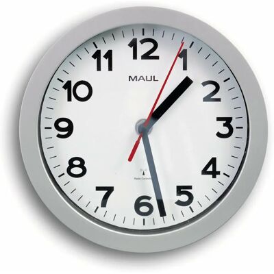 MAUL MAULstep Wanduhr - Funk, Silber, 20cm MAUL MAULstep Wanduhr - Funk, Silber, 20cm