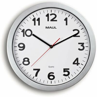 Maul 9053695 Silbergraue Wand-/Tischuhr - Quarzwanduhr Maul 9053695 Silbergraue Wand-/Tischuhr - Quarzwanduhr
