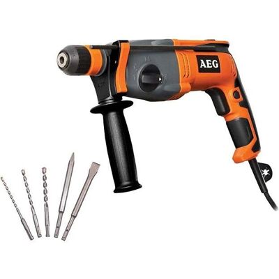 Perforatore AEG KH24XEKSET1K - 720W, Fino a 24mm, Anti-vibrazione, Cambio Veloce Perforatore AEG KH24XEKSET1K - 720W, Fino a 24mm, Anti-vibrazione, Cambio Veloce