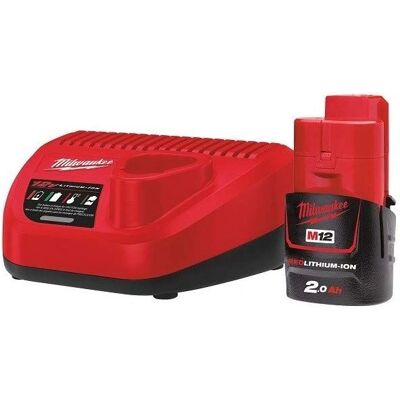 Milwaukee M12 NRG-201 Batterisätt - 12V Litiumjon, 2.0Ah Milwaukee M12 NRG-201 Batterisätt - 12V Litiumjon, 2.0Ah