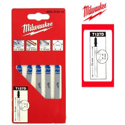 Milwaukee klingor för sticksåg - 75mm, metalltänder, 5-pack Milwaukee klingor för sticksåg - 75mm, metalltänder, 5-pack
