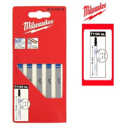 Milwaukee Set med 5 Metall Sagblad - Fina Tänder Milwaukee Set med 5 Metall Sagblad - Fina Tänder