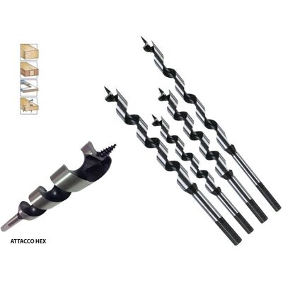 Trapano per legno Milwaukee - 14x460 mm Mandrino esagonale - Utensile da falegnameria Trapano per legno Milwaukee - 14x460 mm Mandrino esagonale - Utensile da falegnameria