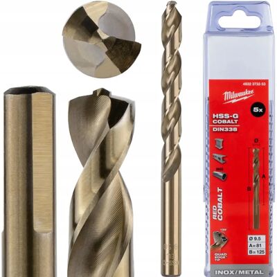 Milwaukee Modell 9,5mm Kobalt-Bohrerset Milwaukee Modell 9,5mm Kobalt-Bohrerset