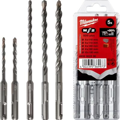 Milwaukee Modell SDS-Plus Hammerbohrer-Set - 5 Stück Milwaukee Modell SDS-Plus Hammerbohrer-Set - 5 Stück