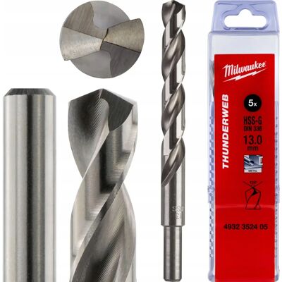 Milwaukee 13.0x151 - Set di punte per metallo - 5 pz Milwaukee 13.0x151 - Set di punte per metallo - 5 pz