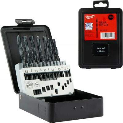 Milwaukee 19-delars HSS-borrset - Metallfodral Milwaukee 19-delars HSS-borrset - Metallfodral
