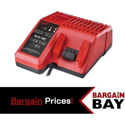 Milwaukee M12-18C Multi-Charger UK 3 Pin - Fast Charging Milwaukee M12-18C Multi-Charger UK 3 Pin - Fast Charging