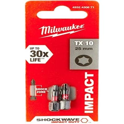 Embout de tourne-écrou Milwaukee Impact TX10 - 25 mm Embout de tourne-écrou Milwaukee Impact TX10 - 25 mm
