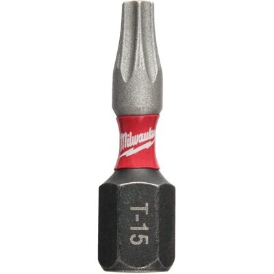 Embout Milwaukee TX15 Impact - 25mm - Lot de 2 - Publicité Embout Milwaukee TX15 Impact - 25mm - Lot de 2 - Publicité