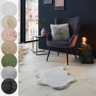LUXOR LIVING - Novara - Silbern - 80x55 cm - Faux fur rug LUXOR LIVING - Novara - Silbern - 80x55 cm - Faux fur rug