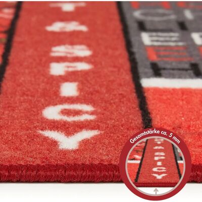andiamo Tapis de cuisine - Design chili, lavable, 10mm andiamo Tapis de cuisine - Design chili, lavable, 10mm