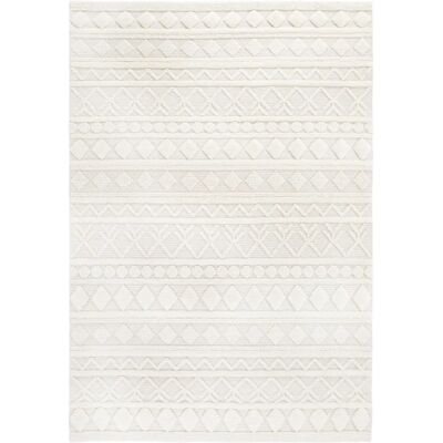 LUXOR LIVING Hägga Wollteppich Beige - Handgewebt, 130x190cm, Hoch-Tief LUXOR LIVING Hägga Wollteppich Beige - Handgewebt, 130x190cm, Hoch-Tief