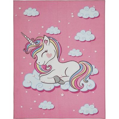 ANDIAMO Einhorn Kinderteppich - Kurzflor, 133x170cm - Pink ANDIAMO Einhorn Kinderteppich - Kurzflor, 133x170cm - Pink