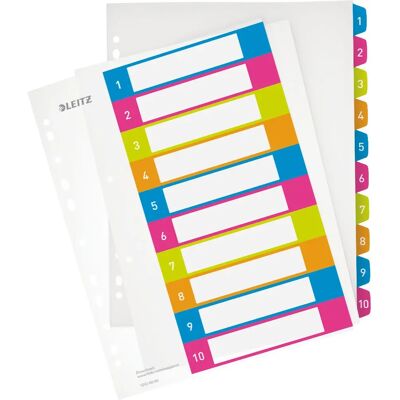 Leitz 12430000 Többszínű index A4 - Index / Oldalsáv Leitz 12430000 Többszínű index A4 - Index / Oldalsáv