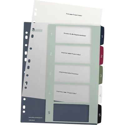 Leitz 12350000 Index - Robustes Polypropylen A4 Register Leitz 12350000 Index - Robustes Polypropylen A4 Register