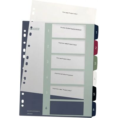 Leitz 1236-00-00 Index - Robustes A4-Teilersystem Leitz 1236-00-00 Index - Robustes A4-Teilersystem