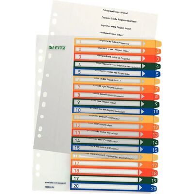 Leitz 12960000 Multi-Color Numeric File Index - File Index Leitz 12960000 Multi-Color Numeric File Index - File Index