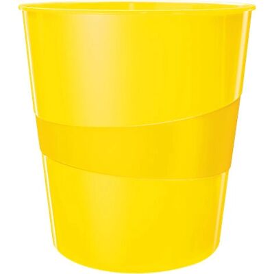 Leitz - WOW Rotondo - 15L - Giallo - Cestino Leitz - WOW Rotondo - 15L - Giallo - Cestino