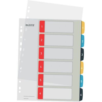 Leitz Cozy A4 Druckbare Index 1-6 - Index Registerkarten Leitz Cozy A4 Druckbare Index 1-6 - Index Registerkarten