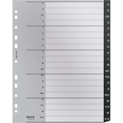 Leitz 12070000 Schwarz-Weiß A4 Recycling Register - Register Leitz 12070000 Schwarz-Weiß A4 Recycling Register - Register