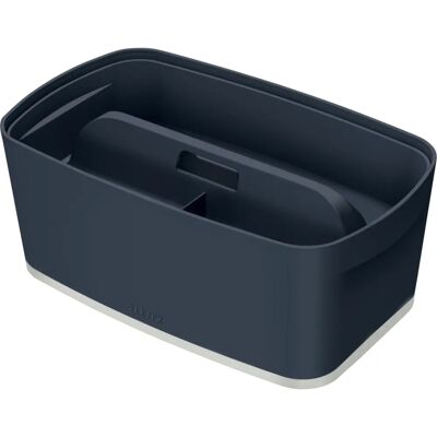 Grå plastförvaringslåda Leitz - Modell 52670089 - Liten med organiser Grå plastförvaringslåda Leitz - Modell 52670089 - Liten med organiser