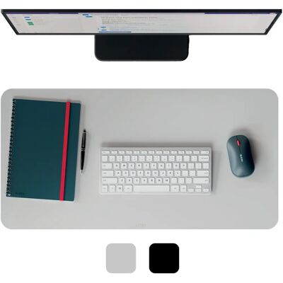 Leitz Leather Desk Mat - 70x36cm - Grey - Office Accessory - Desk Pad Leitz Leather Desk Mat - 70x36cm - Grey - Office Accessory - Desk Pad
