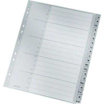 Leitz 12600000 Intercalaires - A-Z, Carton, Gris Leitz 12600000 Intercalaires - A-Z, Carton, Gris