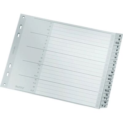 Leitz 12620000 Graues Alphabetisches Register Karton Bürobedarf Leitz 12620000 Graues Alphabetisches Register Karton Bürobedarf