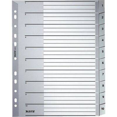 Leitz 12800000 Index Tabs - A4 Grey Durable Polypropylene Leitz 12800000 Index Tabs - A4 Grey Durable Polypropylene