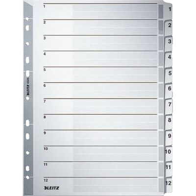 Leitz 43250000 Graue Registerkarten für A4 - Index Tabs Leitz 43250000 Graue Registerkarten für A4 - Index Tabs
