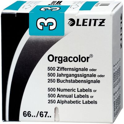 Leitz Orgacolor - Abgerundetes Rechteck - Blau - Etikett Leitz Orgacolor - Abgerundetes Rechteck - Blau - Etikett