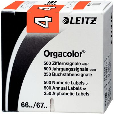 Leitz Orgacolor Narancssárga Címkék - Labels Leitz Orgacolor Narancssárga Címkék - Labels