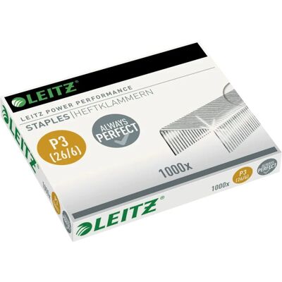 Leitz Staples 26/6 - Pack of 19 - Galvanized - Up to 30 Sheets Leitz Staples 26/6 - Pack of 19 - Galvanized - Up to 30 Sheets