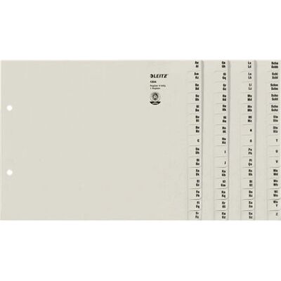 Leitz 13040085 File Organizer - A-Z, 4 Binders, Grey Leitz 13040085 File Organizer - A-Z, 4 Binders, Grey