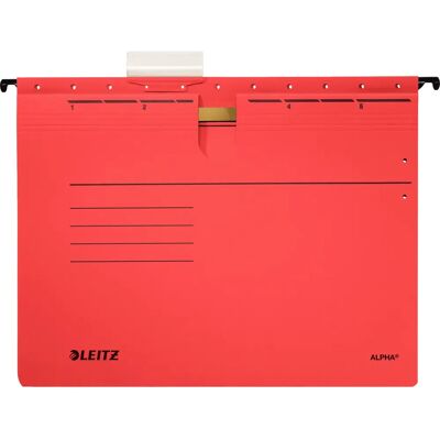 Leitz Alpha Hängemappe - A4, Rot, Karton & Metall, 5 Stück Leitz Alpha Hängemappe - A4, Rot, Karton & Metall, 5 Stück