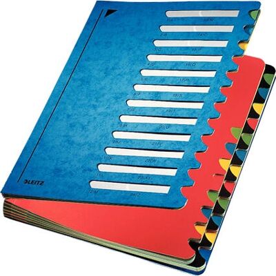 Leitz 59140035 Pasta A4 Azul com 24 Compartimentos Leitz 59140035 Pasta A4 Azul com 24 Compartimentos