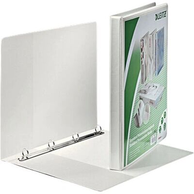 Classeur de Présentation Leitz A4 Blanc - 4 Anneaux - Publicité Classeur de Présentation Leitz A4 Blanc - 4 Anneaux - Publicité