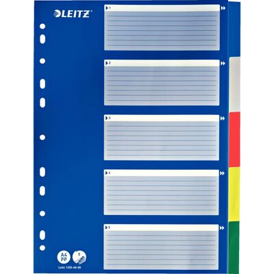 Leitz 12556000 Tab Index - A4 Bunte 5 Blätter Leitz 12556000 Tab Index - A4 Bunte 5 Blätter