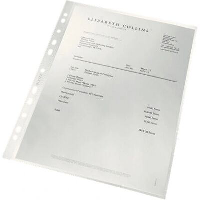 Leitz Modèle 47910003 Protège-feuilles A4 - Polypropylène, Transparent, 0,10mm - Publicité Leitz Modèle 47910003 Protège-feuilles A4 - Polypropylène, Transparent, 0,10mm - Publicité