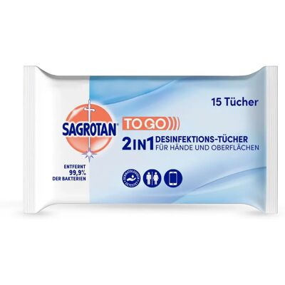 SAGROTAN 2in1 Desinfektions-Tücher - Desinfektions-Tücher SAGROTAN 2in1 Desinfektions-Tücher - Desinfektions-Tücher