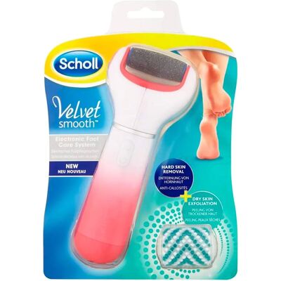 Elektrický pilník na nohy Scholl Velvet Smooth - Růžový - Systém péče o nohy Elektrický pilník na nohy Scholl Velvet Smooth - Růžový - Systém péče o nohy