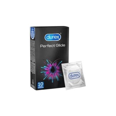 Prezerwatywy Durex Perfect Glide - 10 sztuk - Przezroczyste - Extra Bezpieczeństwo Prezerwatywy Durex Perfect Glide - 10 sztuk - Przezroczyste - Extra Bezpieczeństwo