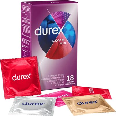Durex Love Mix Kondomit - Vaihtoehtoiset Maut Durex Love Mix Kondomit - Vaihtoehtoiset Maut
