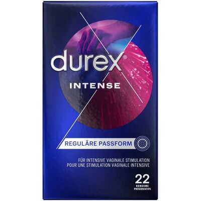Durex Intense Orgasmic Kondomy - 22 Kusy - Transparentní Durex Intense Orgasmic Kondomy - 22 Kusy - Transparentní