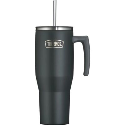 Thermos 1,1L Isolierbecher - Edelstahl, Schwarz Thermos 1,1L Isolierbecher - Edelstahl, Schwarz
