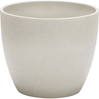 Scheurich 920 Stein Blumentopf aus Keramik, rund, Stein-Optik, Taupe Scheurich 920 Stein Blumentopf aus Keramik, rund, Stein-Optik, Taupe