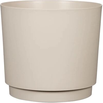 Scheurich PLANO Pot de Fleurs - Beige - 7L - Ø 25cm - H 22cm - Moderne, Durable - Publicité Scheurich PLANO Pot de Fleurs - Beige - 7L - Ø 25cm - H 22cm - Moderne, Durable - Publicité