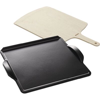 Miele HBS 70 - Keramik Pizzastein mit Holzschieber Miele HBS 70 - Keramik Pizzastein mit Holzschieber